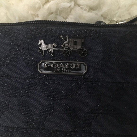 Navy Coach Wristlet - Picture 3 of 5